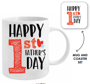 Happy 1st Father’s Day Mug & Coaster Set
