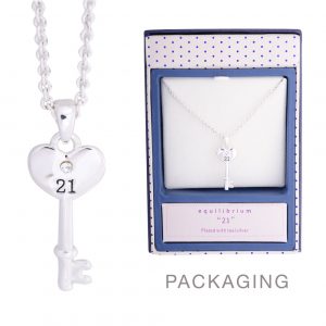 21ST HEART KEY NECKLACE