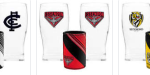 AFL - Pint Glasses & Can Cooler Set