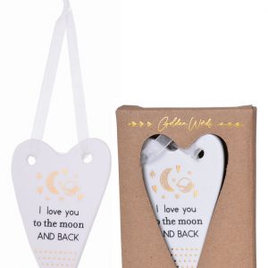 GOLDEN WORDS HEART PLAQUE LOVE